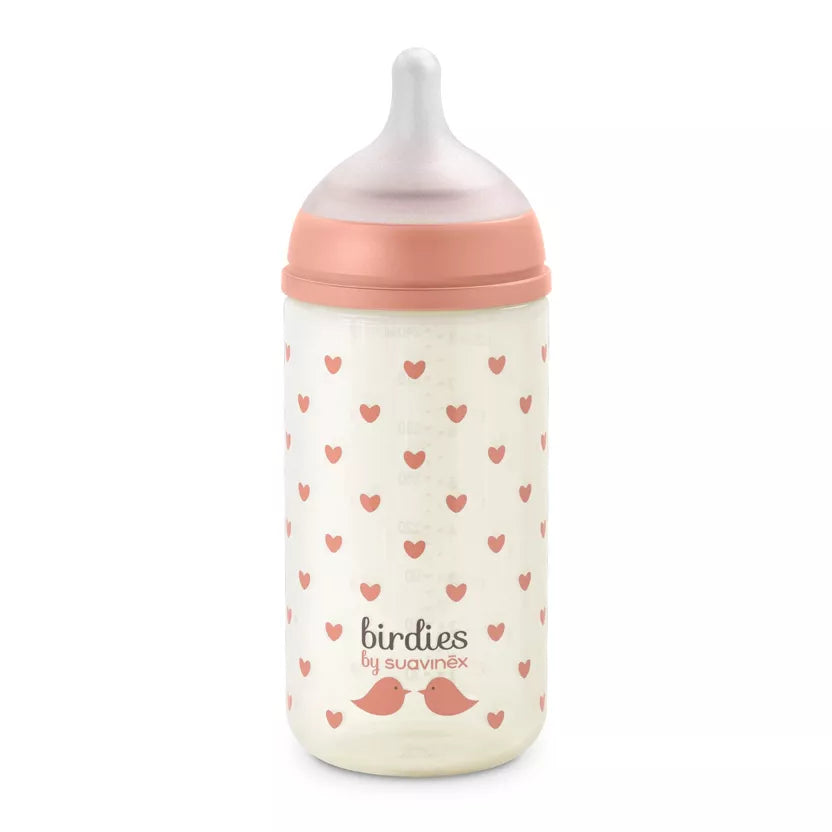 Biberon Suavinex en verre 240ml tétine SX Pro S - Birdies