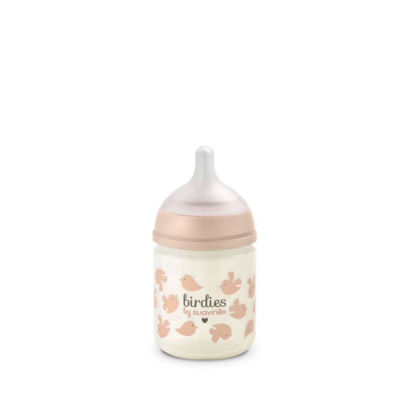 Biberon Suavinex en verre 120ml tétine SX Pro XS - Birdies