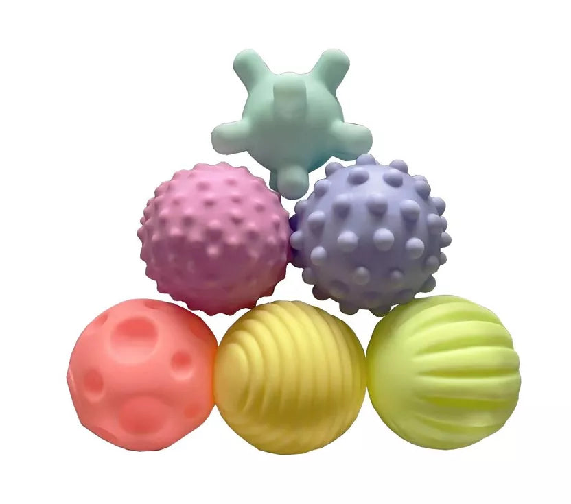Lot de balles sensorielles en silicone - textures & couleurs
