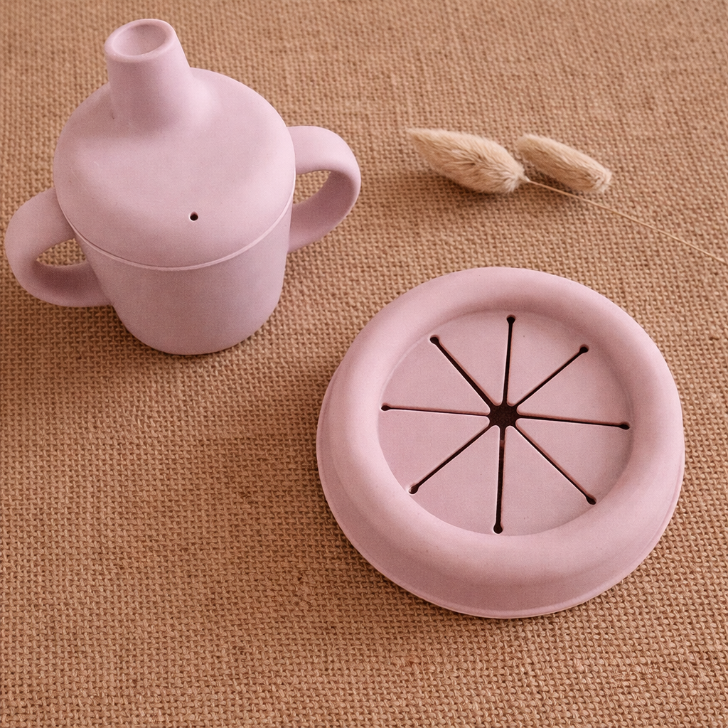 Gobelet à collation pliable en silicone - Mauve