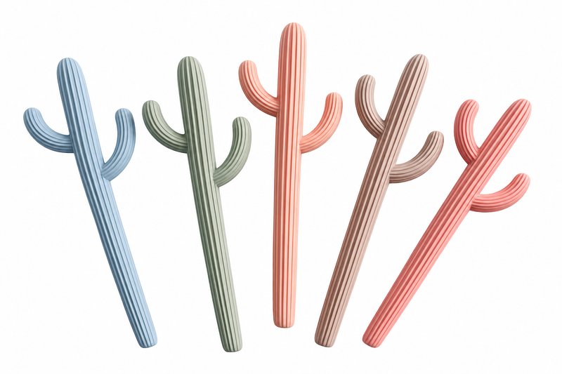 Anneau de dentition cactus en silicone