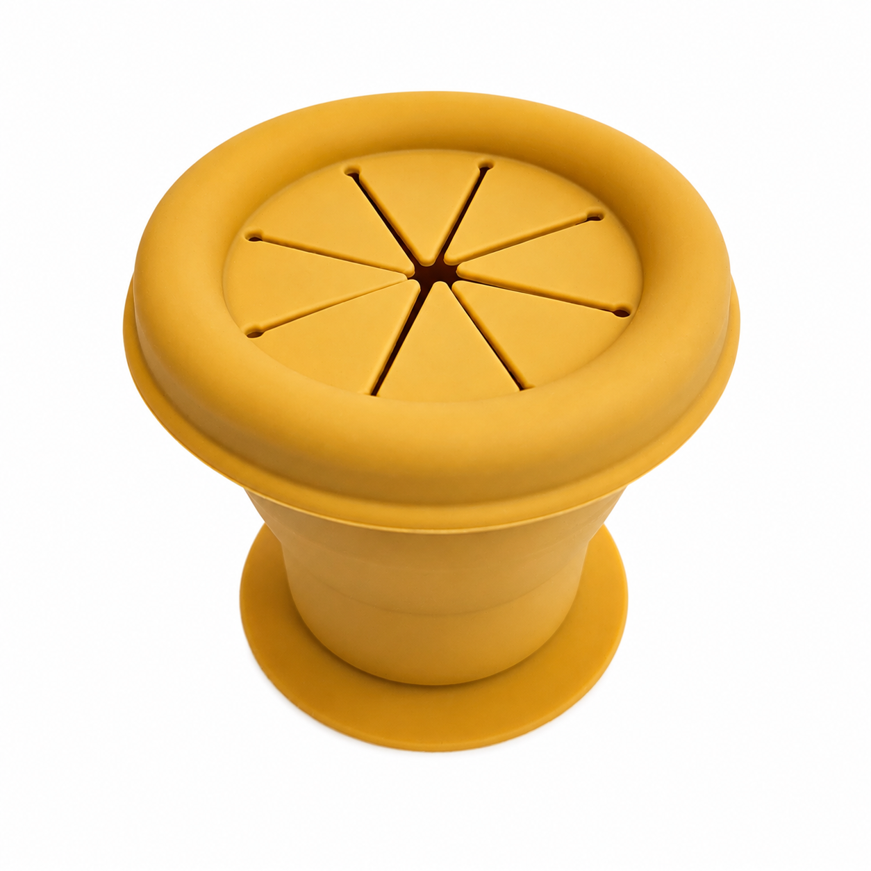 Gobelet à collation pliable en silicone - Moutarde