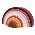 Arc-en-ciel empilable en silicone - Bordeaux
