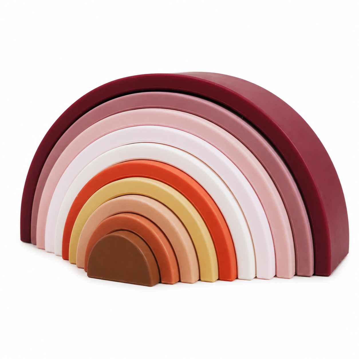 Arc-en-ciel empilable en silicone - Bordeaux