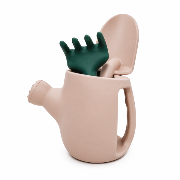 Petit set de jardinage en silicone - Beige rosé