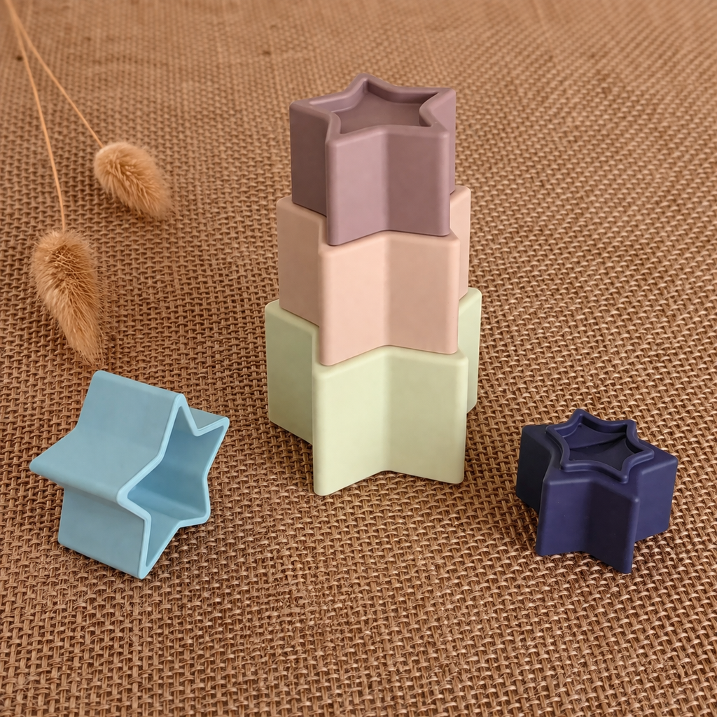 Tour d'empilage en silicone - Étoiles