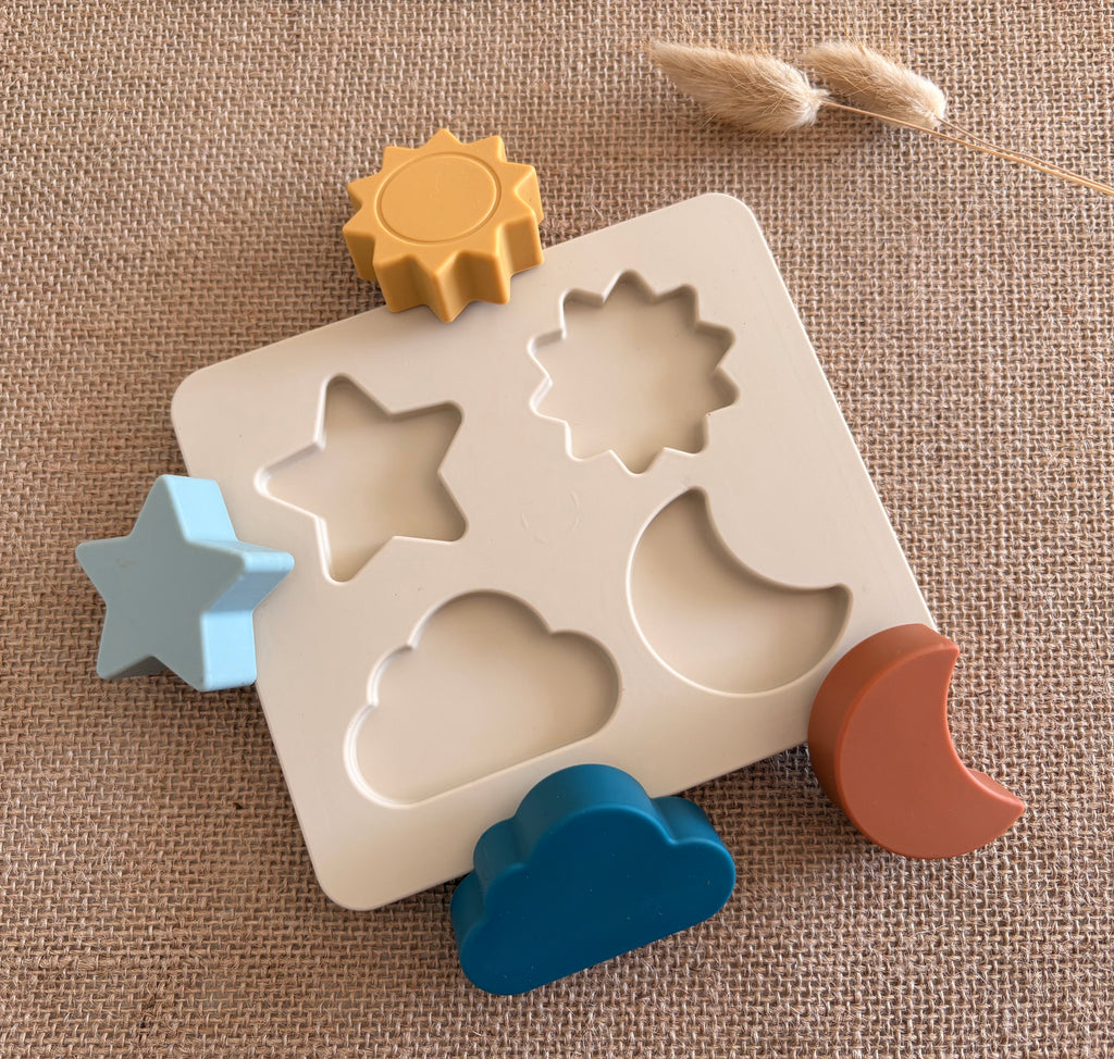 Puzzle sensoriel en silicone - Formes célestes