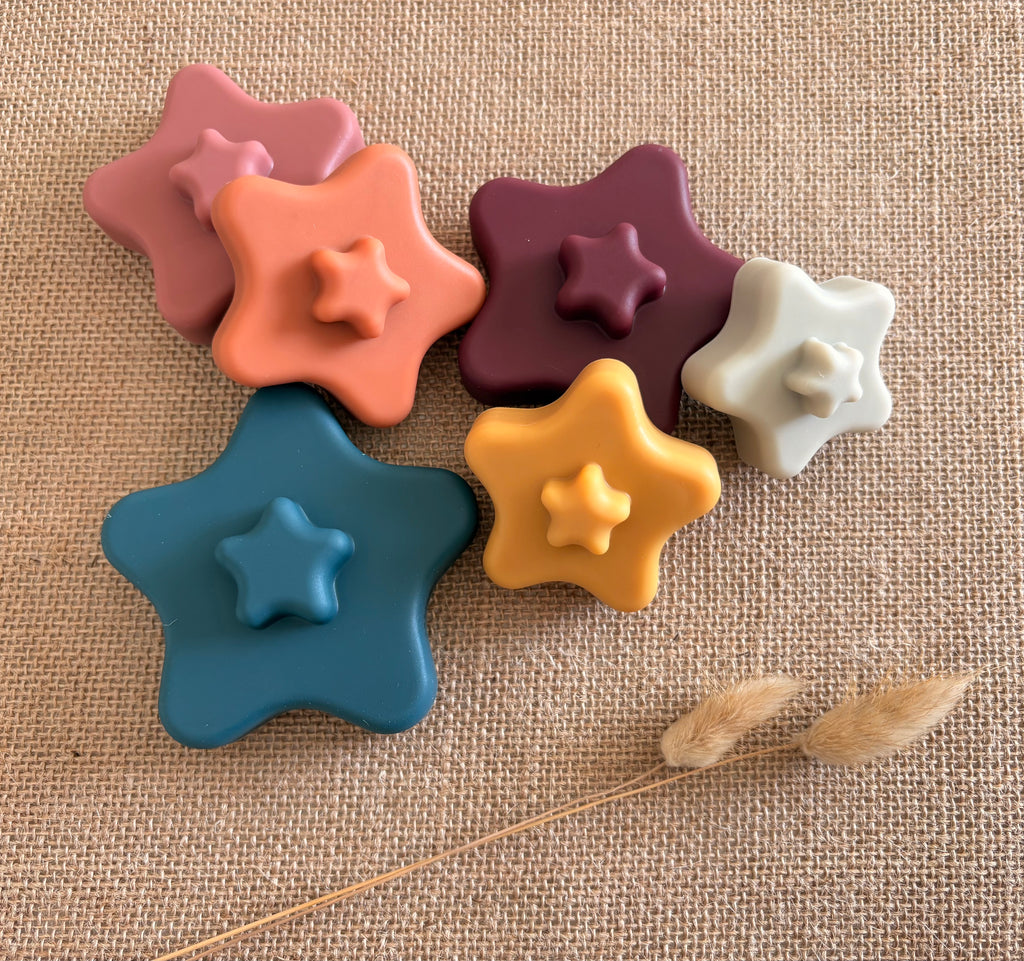 Tour d'empilage en silicone - Fleur