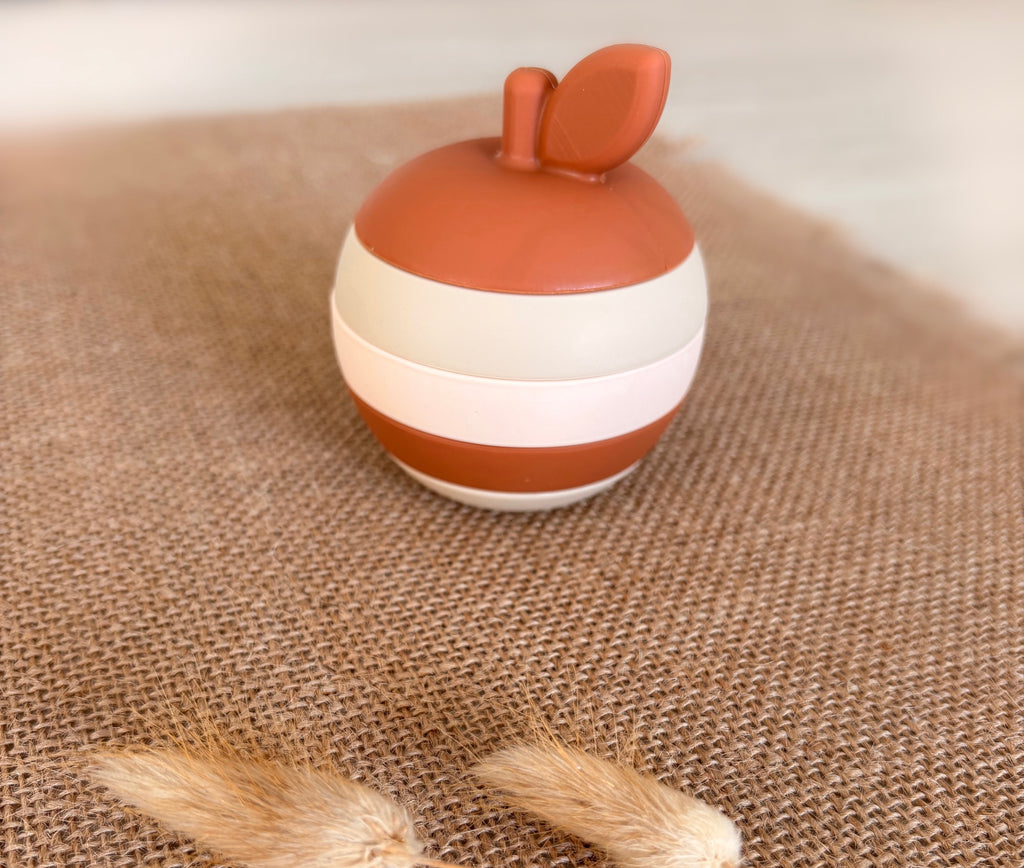Orange empilable en silicone - Terracotta