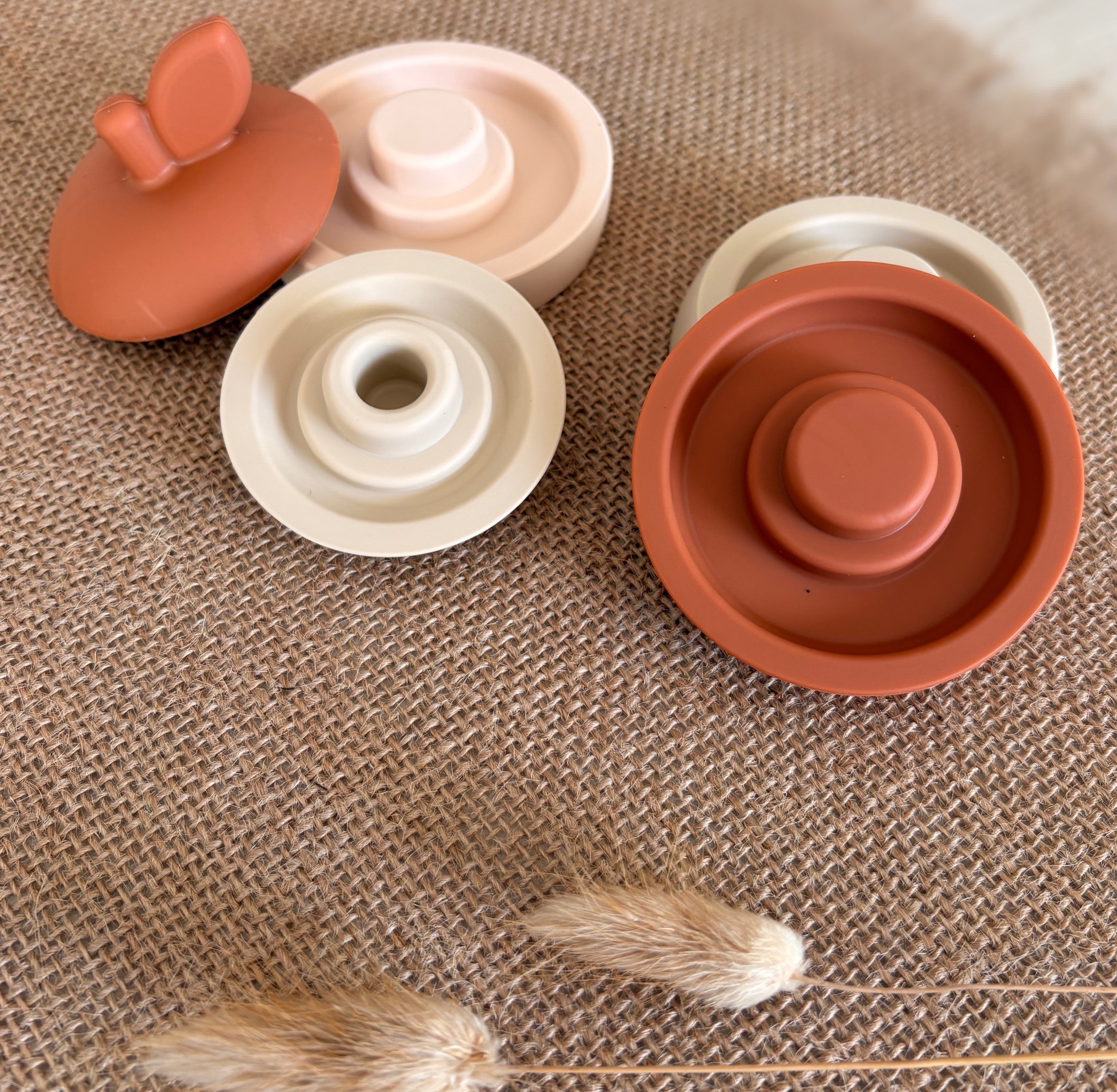 Orange empilable en silicone - Terracotta