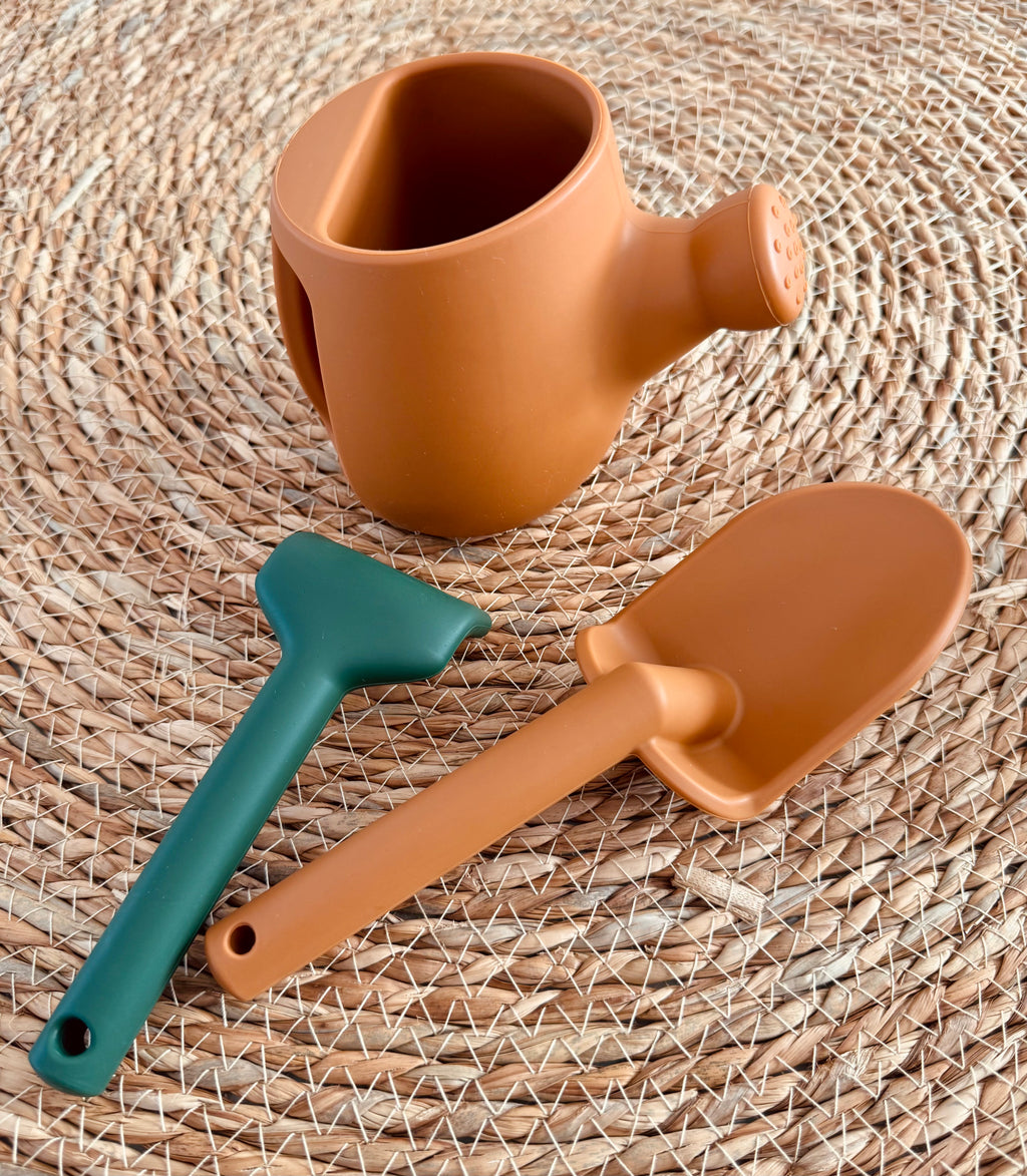 Petit set de jardinage en silicone - Terracotta