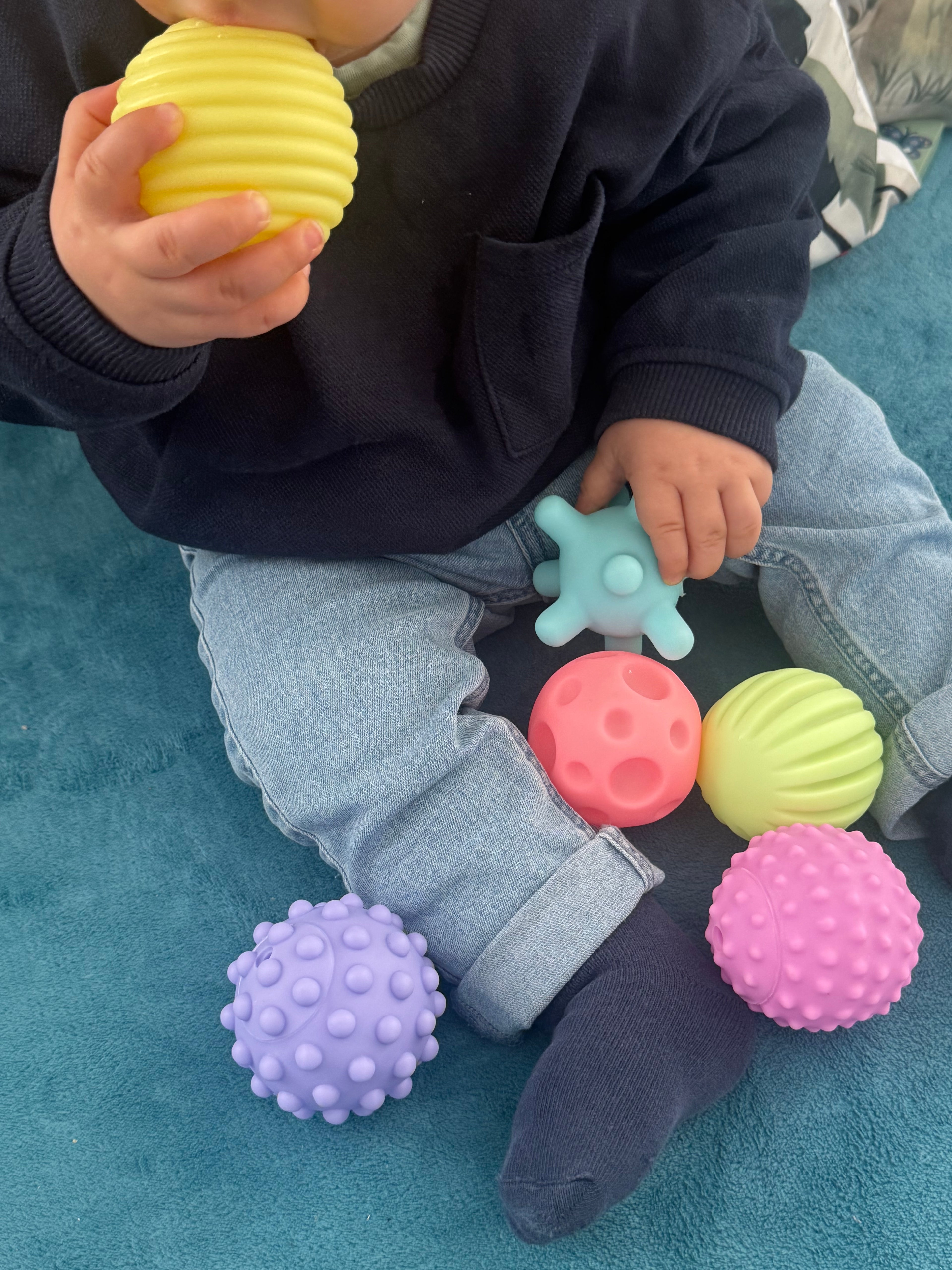 Lot de balles sensorielles en silicone - textures & couleurs