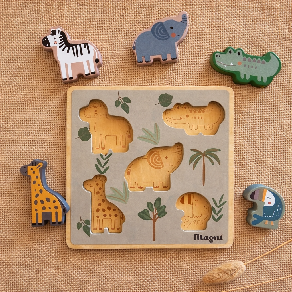 Puzzle encastrable en bois - Savane