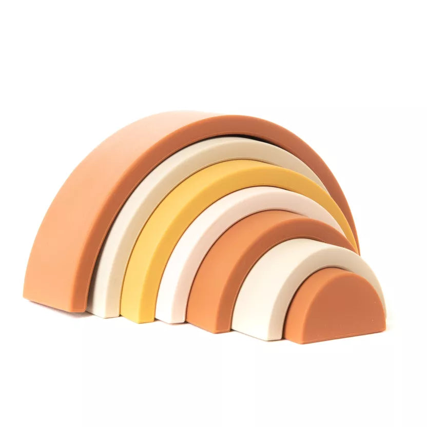 Arc-en-ciel empilable en silicone - Beige