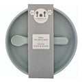 Assiette et cuillère en silicone – Gris