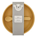 Assiette et cuillère en silicone - Moutarde
