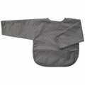 Bavoir à manches imperméable en coton bio – Gris