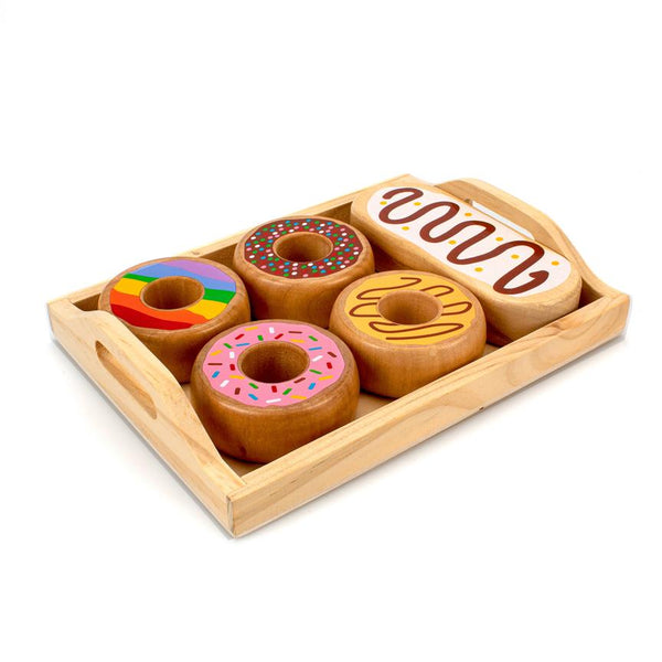 Jeu d'imitation en bois - Plateau de beignets