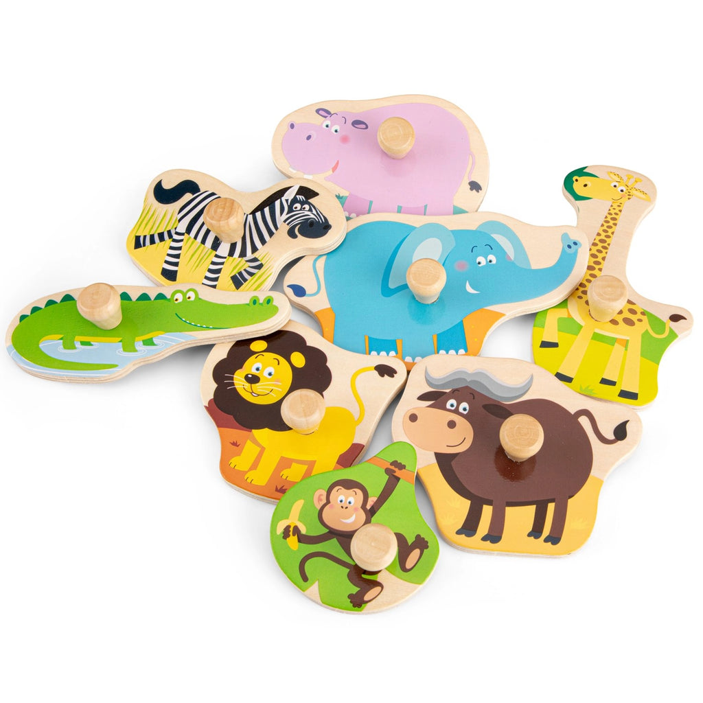 Puzzle à boutons en bois Safari – Animaux de la savane