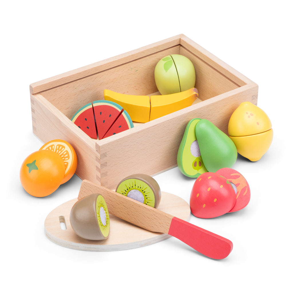 Set de fruits à découper en bois – Jeu d'imitation cuisine enfant