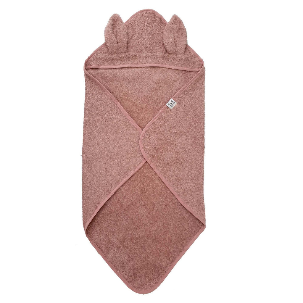 Serviette à capuche avec oreilles de lapin - Rose