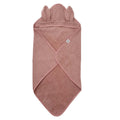 Serviette à capuche avec oreilles de lapin - Rose