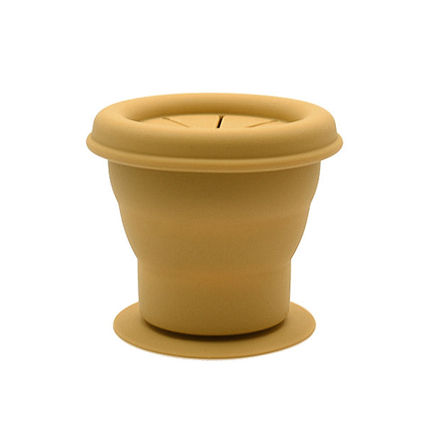 Gobelet à collation pliable en silicone - Moutarde