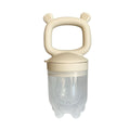 Grignoteuse à poignée en silicone - Beige