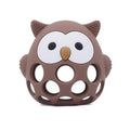 Anneau de dentition hibou en silicone - Marron