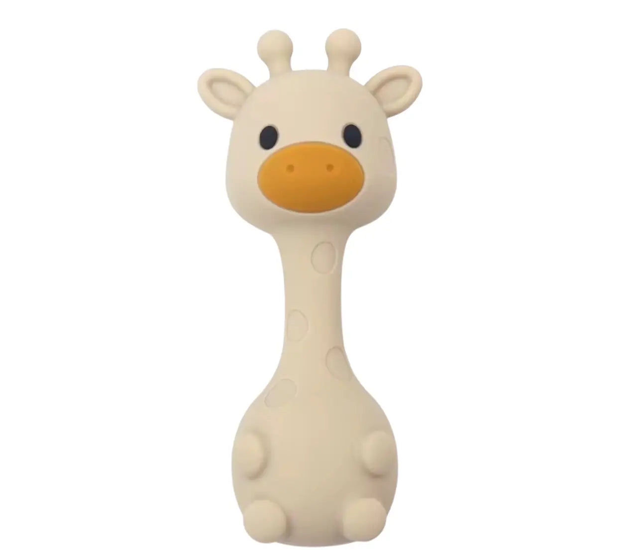 Hochet girafe de dentition en silicone - Beige