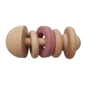 Hochet en bois et silicone - Mauve