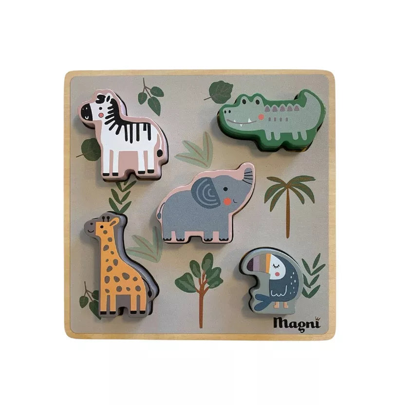 Puzzle encastrable en bois - Savane