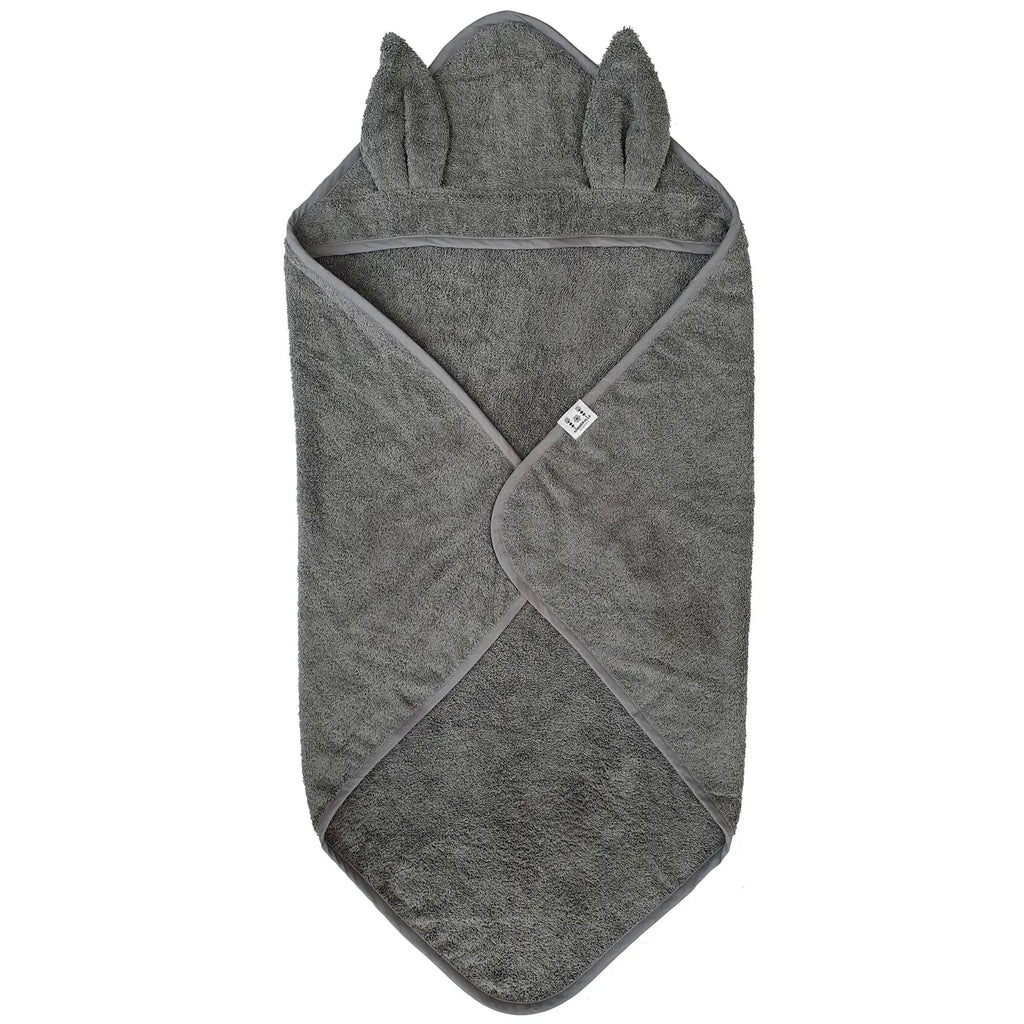 Serviette à capuche avec oreilles de lapin - Gris