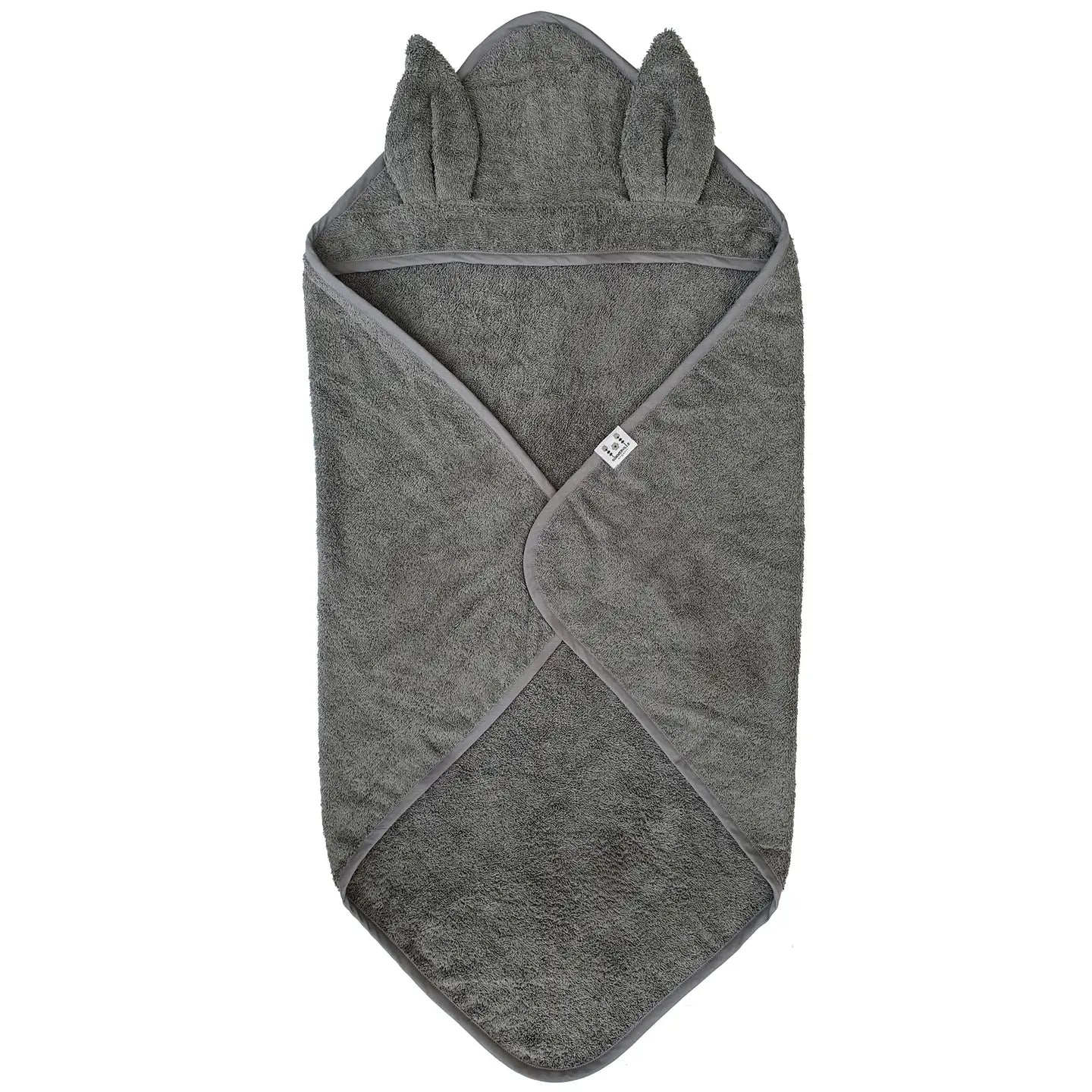Serviette à capuche avec oreilles de lapin - Gris