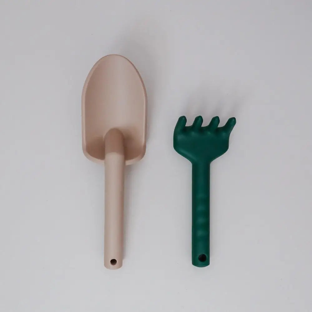 Petit set de jardinage en silicone - Beige rosé